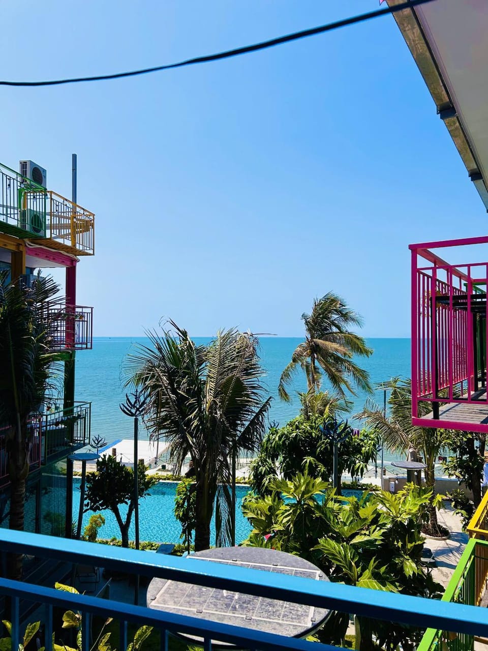 Spring, Day, Natural landscape, View (from property/room), Balcony/Terrace, Pool view, Sea view