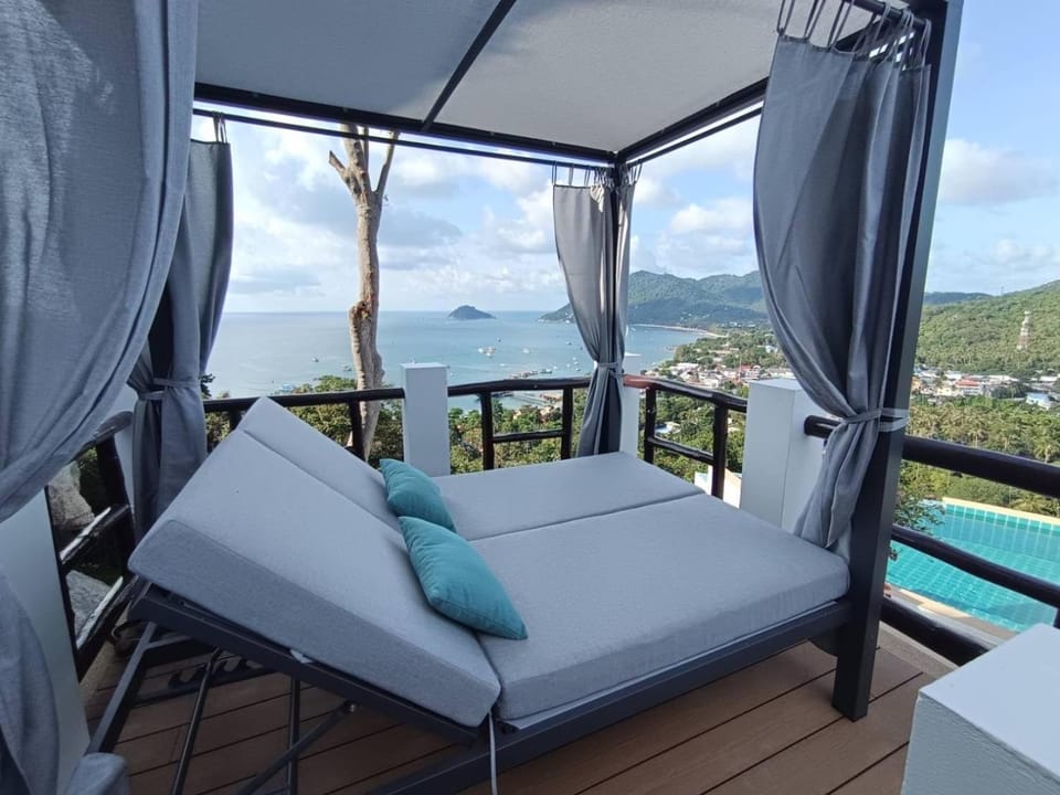 Patio, View (from property/room), Balcony/Terrace, Balcony/Terrace, Mountain view, Pool view, Sea view, Swimming pool