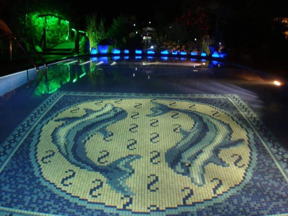 Night, Pool view, Swimming pool