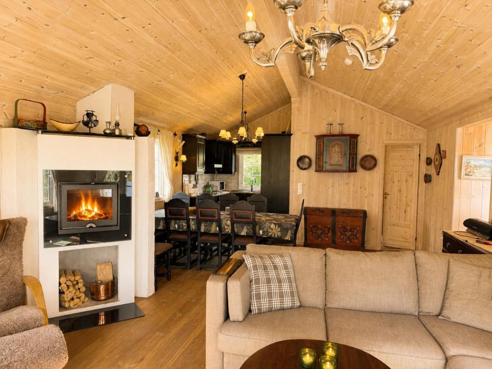Living room, fireplace