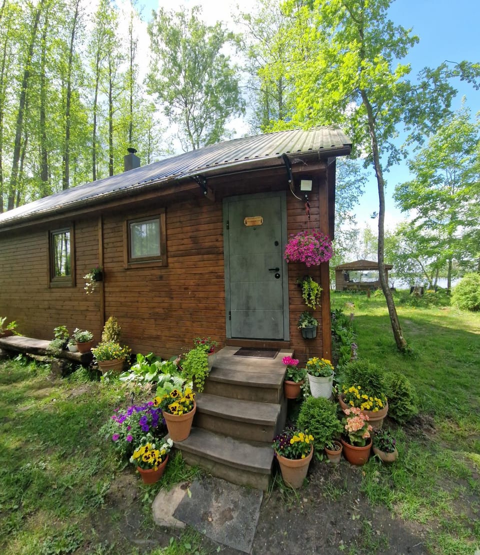 Ezera Roze Lake Cabin Sauna Cabin in Latvia