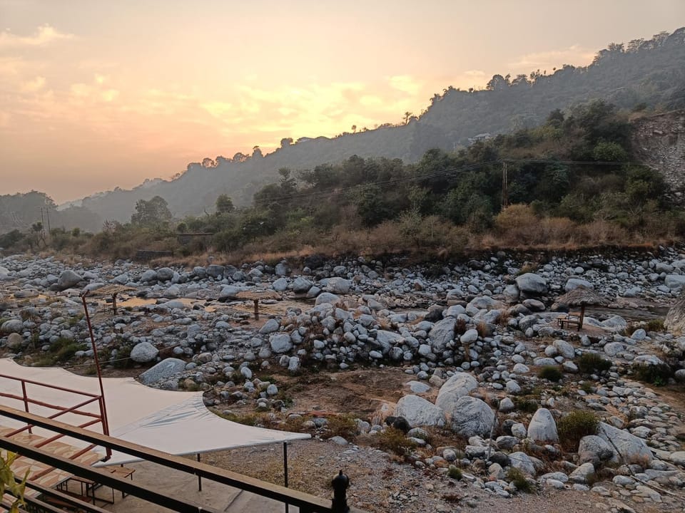 Natural landscape, River view, Sunset