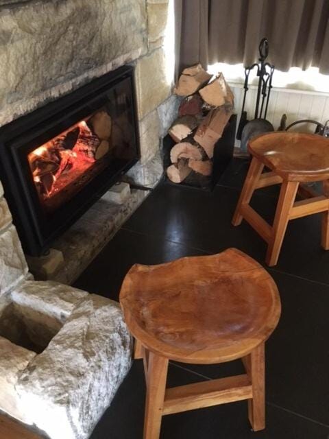 Living room, fireplace