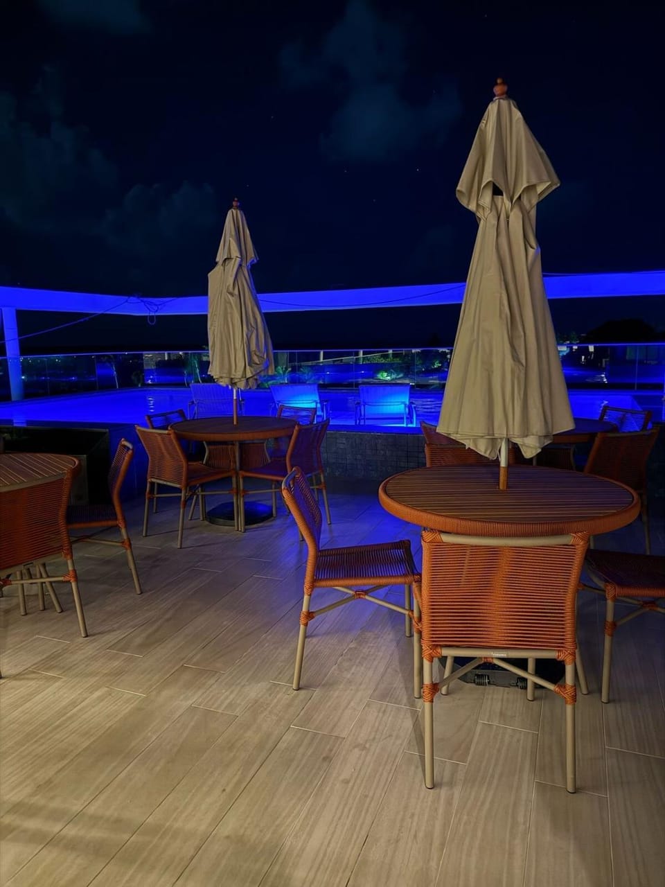 Night, View (from property/room), Balcony/Terrace