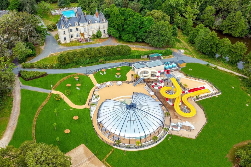 Natural landscape, Bird's eye view, Aqua park, Pool view, Swimming pool