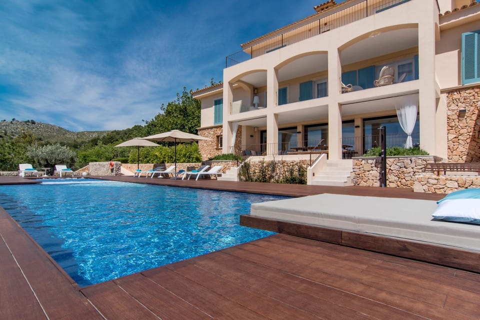 Property building, Living room, Swimming pool