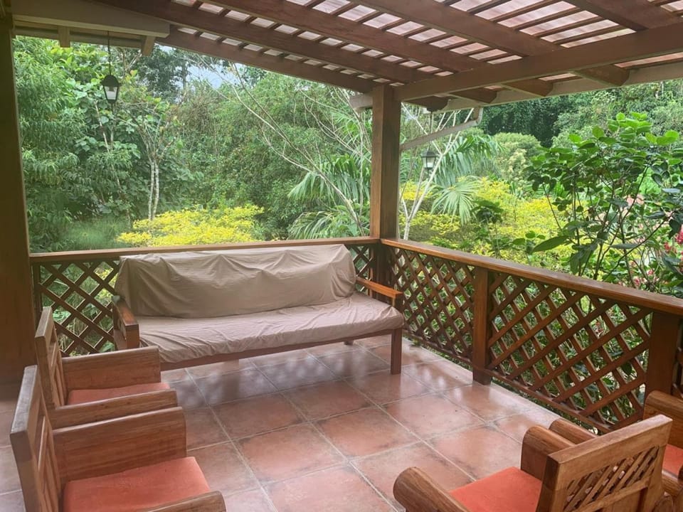Balcony/Terrace, Living room, Seating area, Garden view