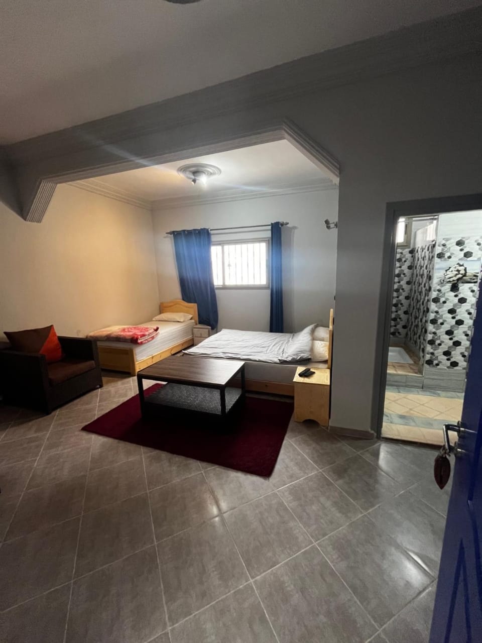 Bed, Bathroom, Photo of the whole room, Bedroom