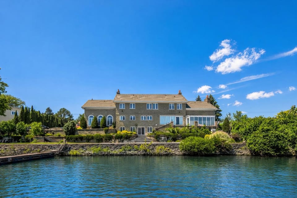 Waterfront Mansion with Mont-Saint-Hilaire Views, Near Montreal Villa in Mont-Saint-Hilaire