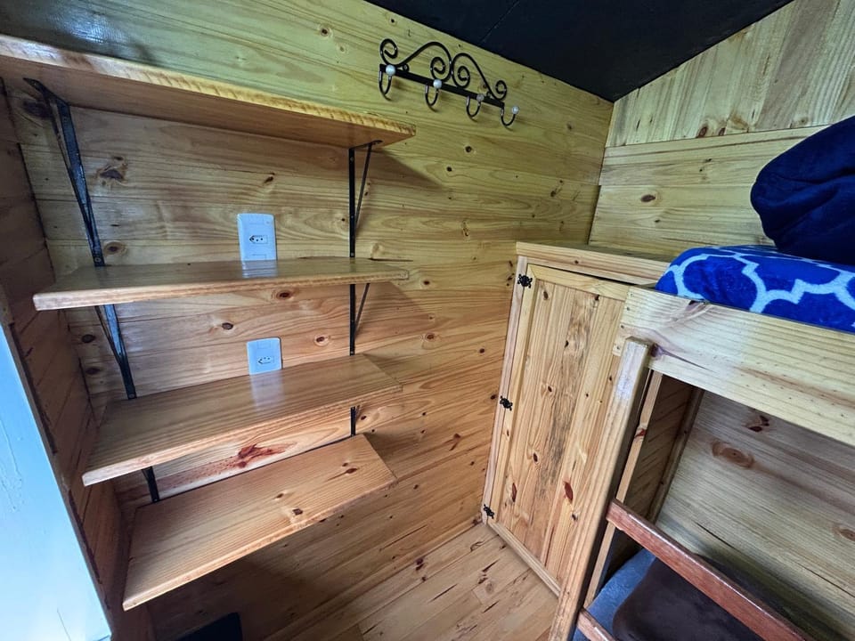 Bed, Photo of the whole room, bunk bed, wardrobe