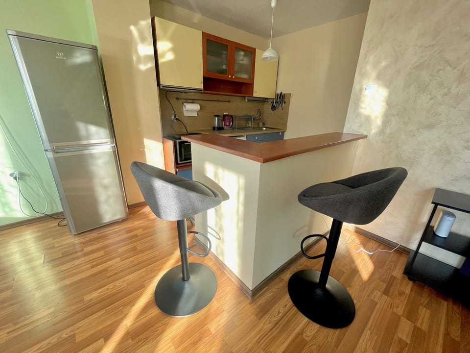 Kitchen or kitchenette, minibar