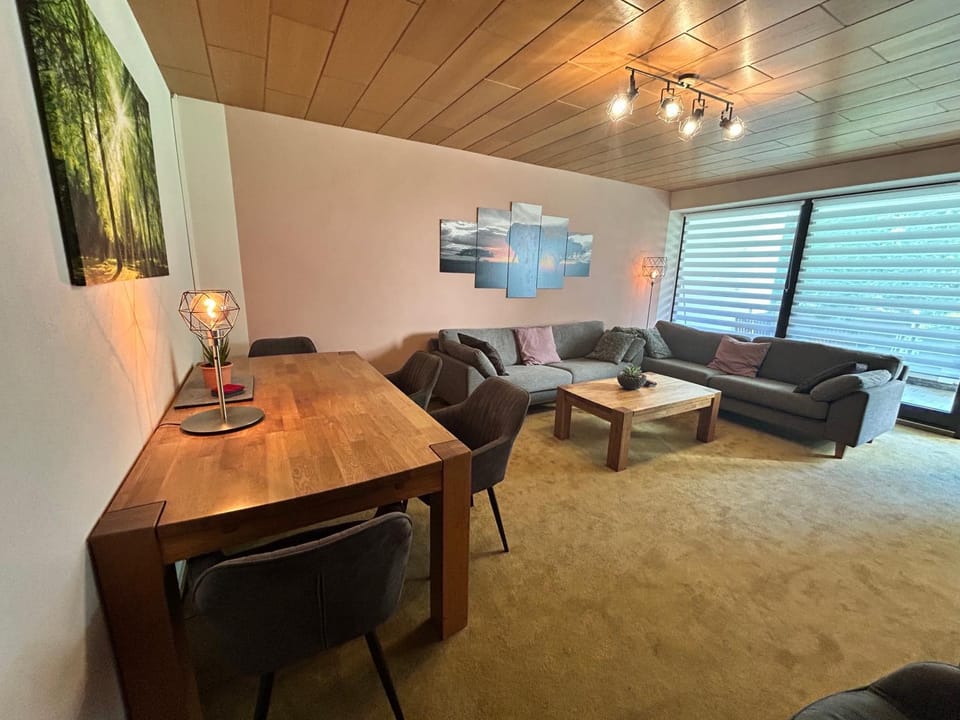 Living room, Seating area, Dining area