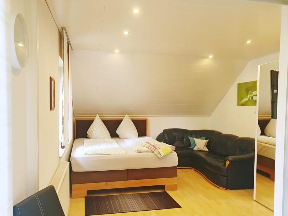 Bed, Living room, Photo of the whole room, Seating area, Bedroom