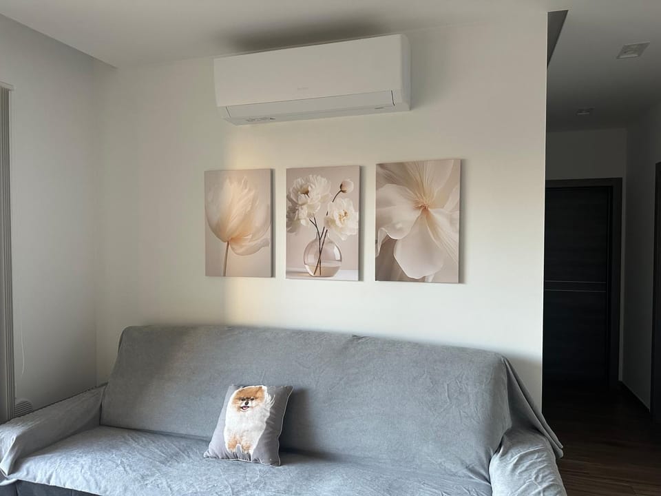 Living room, Seating area, air conditioner