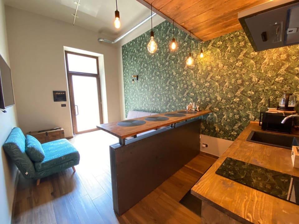 Kitchen or kitchenette, Living room, Dining area