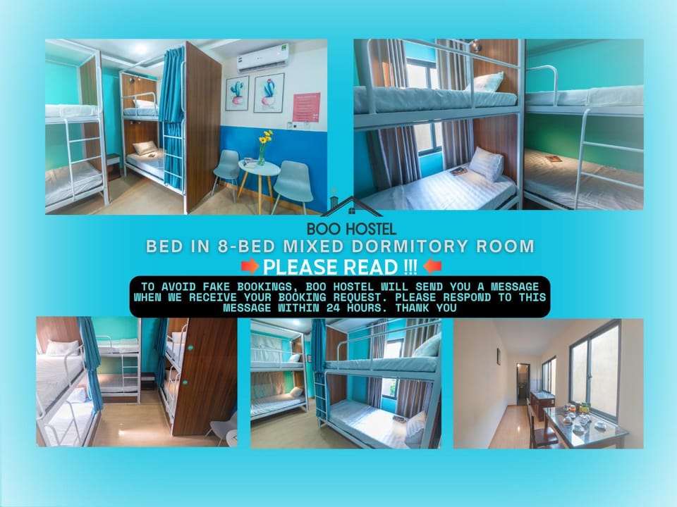 Bed, Photo of the whole room, Text overlay, bunk bed