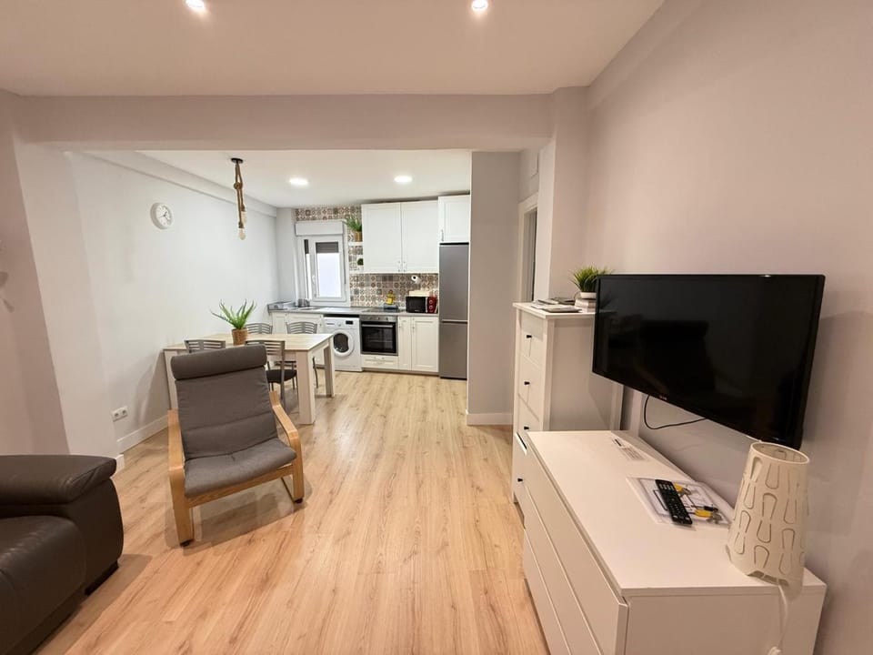 Kitchen or kitchenette, Living room, Dining area