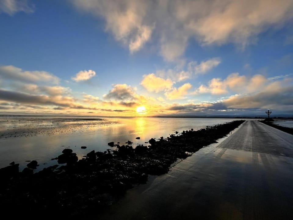 Nearby landmark, Natural landscape, Sea view, Sunset