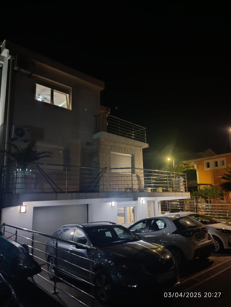 Property building, Night, Parking