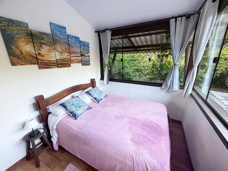 Bed, View (from property/room), Photo of the whole room, Bedroom, towels, air conditioner