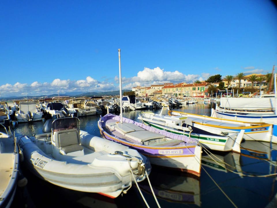 Duplex sur le port du Brusc, Plage, Embarcadère, Commerces à pieds Apartment in Six-Fours-les-Plages
