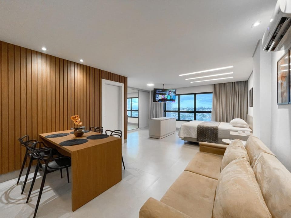 Flat com Cama Queen e Vista Panorâmica da Cidade Apartment in Campo Grande