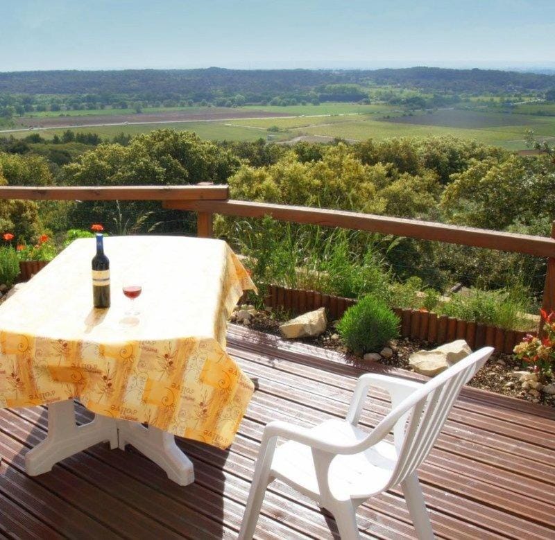 Maison, 8 places, 3 chambres, clim, piscine, tennis Apartment in Calvisson