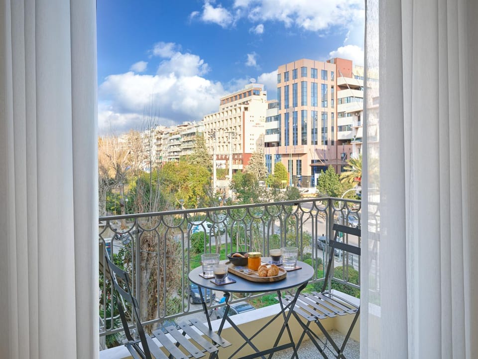 Property building, Patio, Spring, Day, View (from property/room), Balcony/Terrace, Seating area