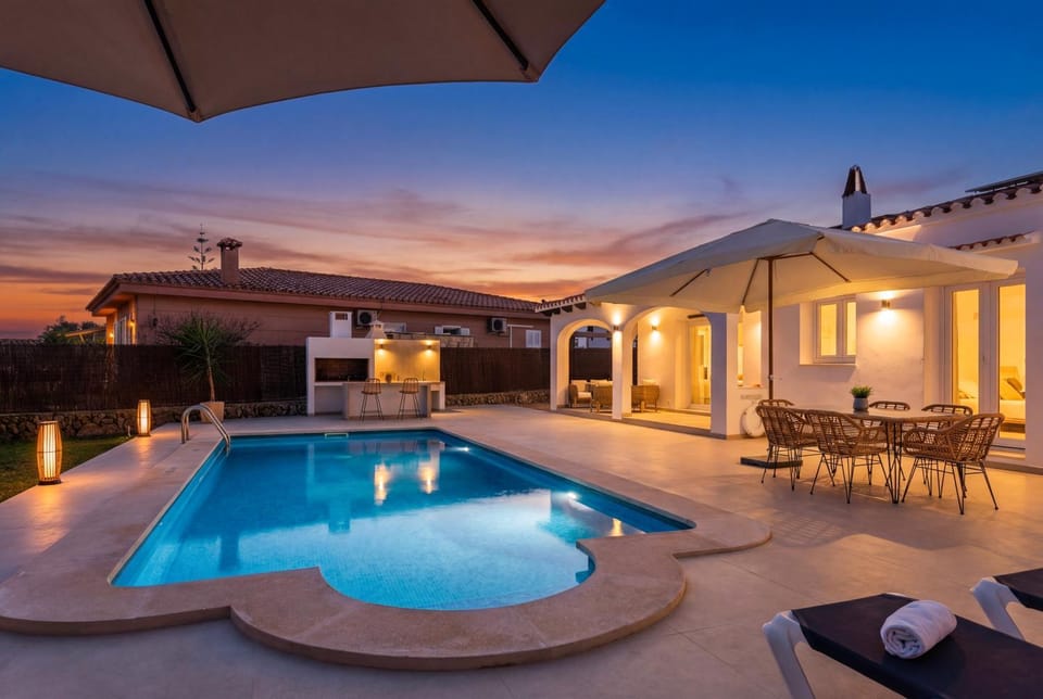 Swimming pool, Sunset