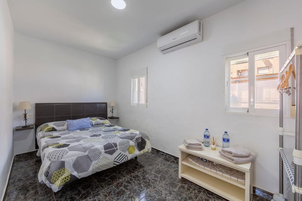Property building, Living room, Bedroom