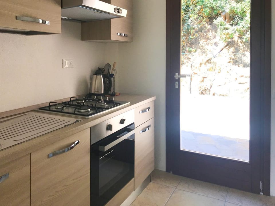 Kitchen or kitchenette, oven, stove