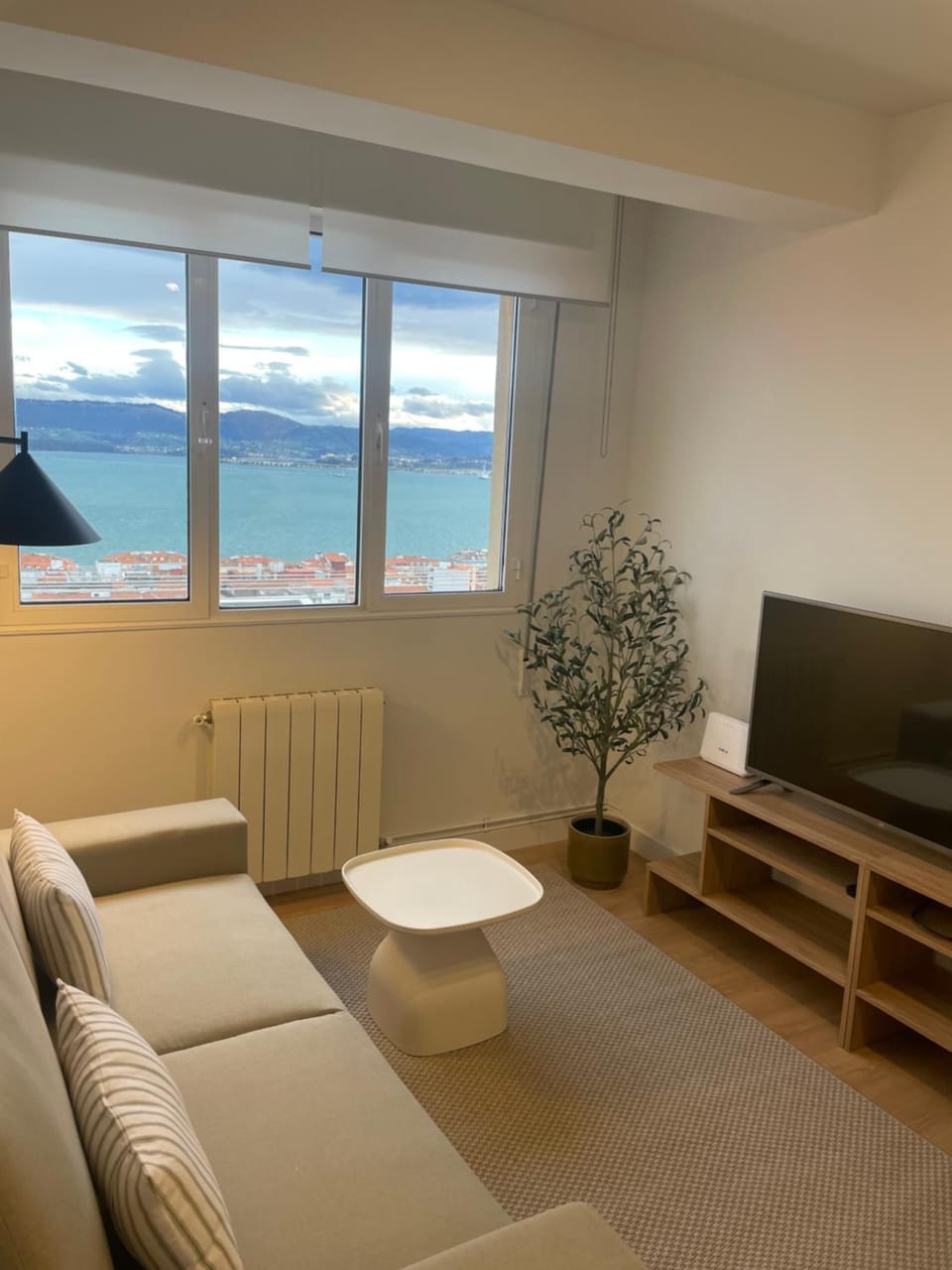 Natural landscape, Living room, Seating area, Sea view, heating