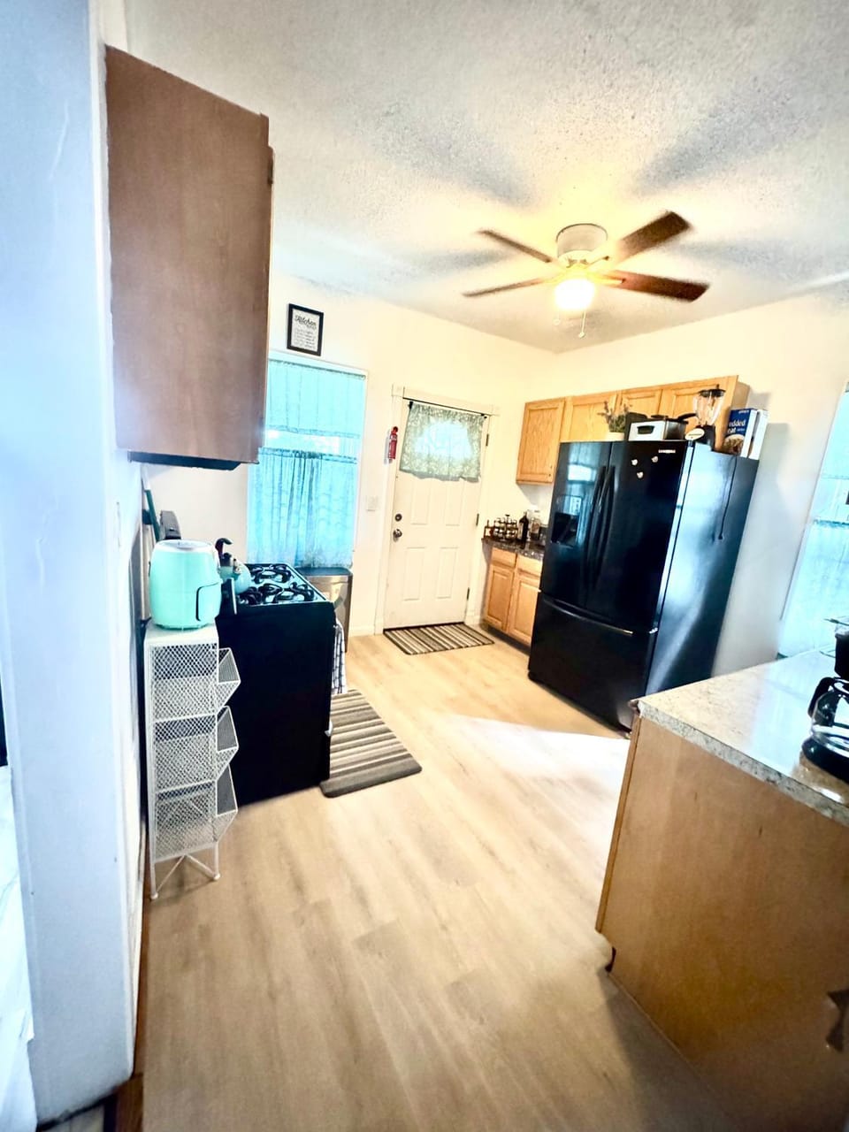 Kitchen or kitchenette, oven, stove