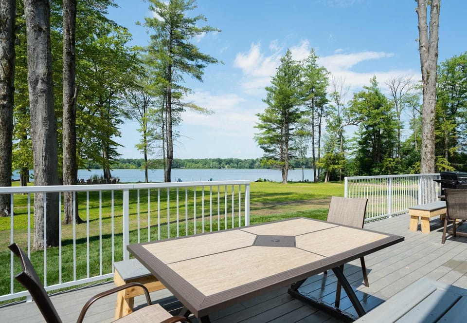 Open Concept Lakefront Home with Rec Room and Fire Pit House in Michigan