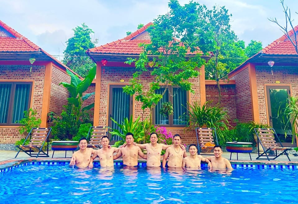 Property building, People, Swimming pool, Swimming pool, sunbed