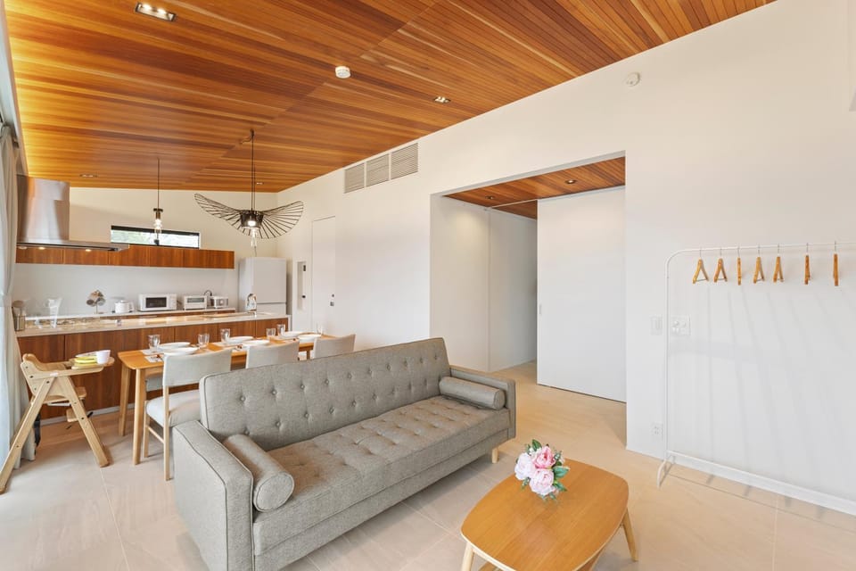 Kitchen or kitchenette, Living room, Dining area