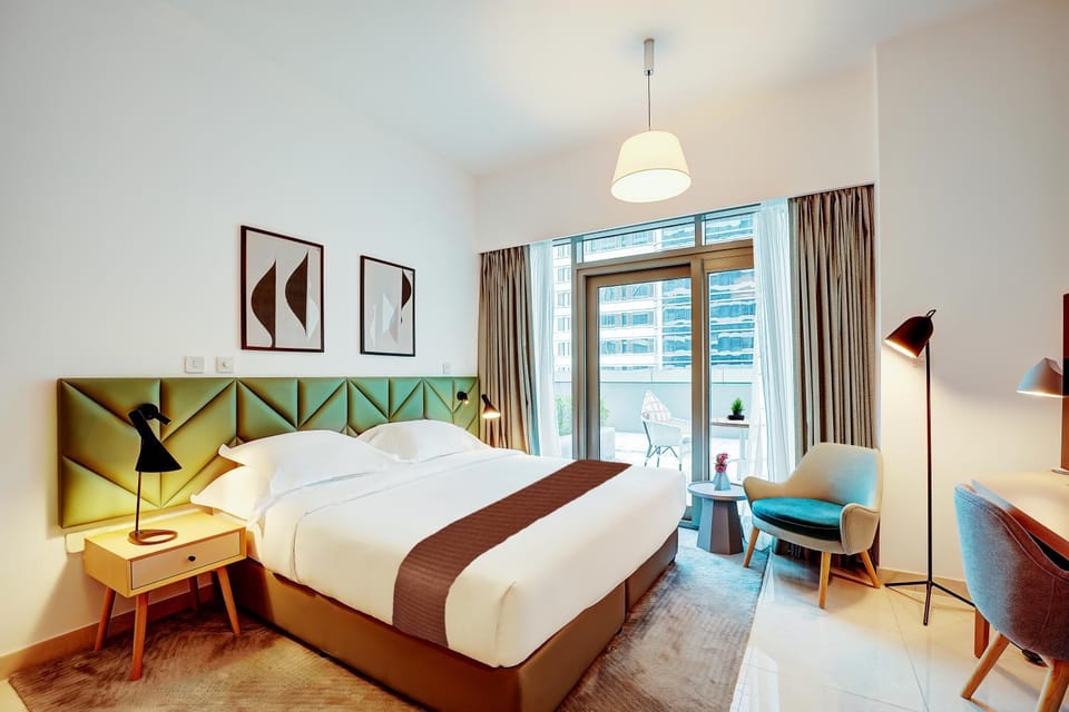 Bed, Balcony/Terrace, Seating area, Bedroom