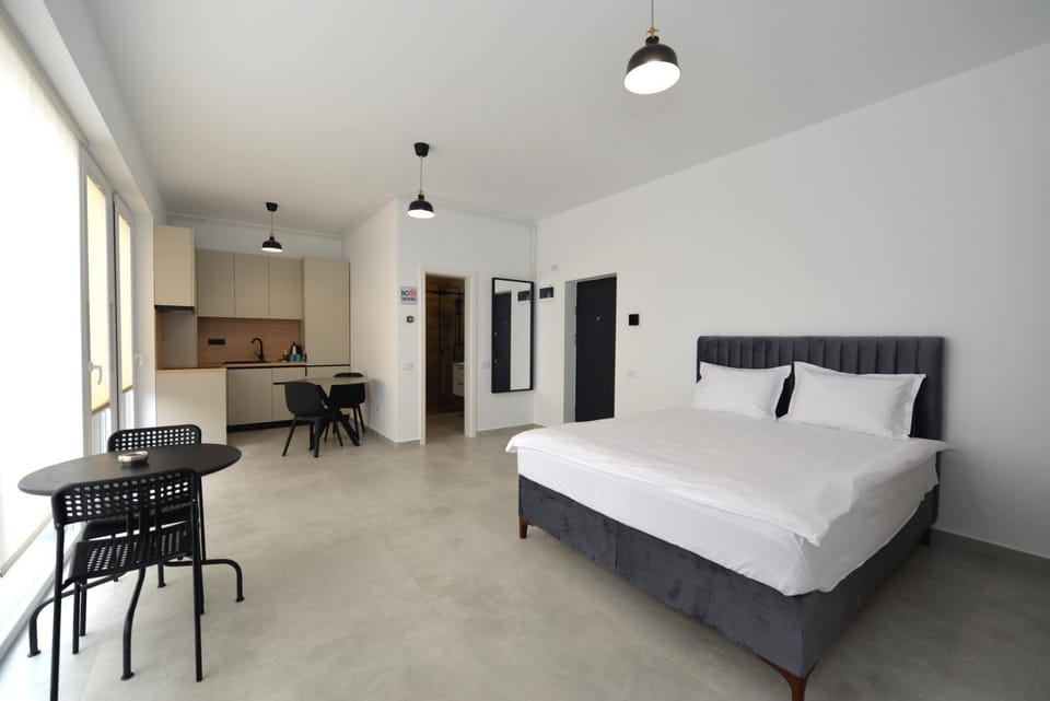 Bed, Kitchen or kitchenette, Living room, Photo of the whole room, Seating area, Dining area, Bedroom