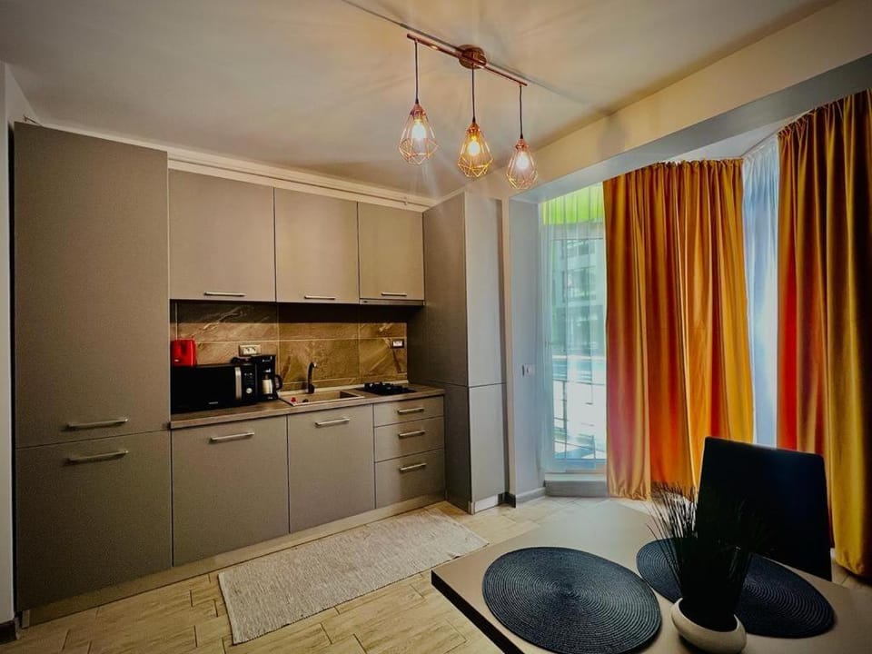 Kitchen or kitchenette, Dining area, stove