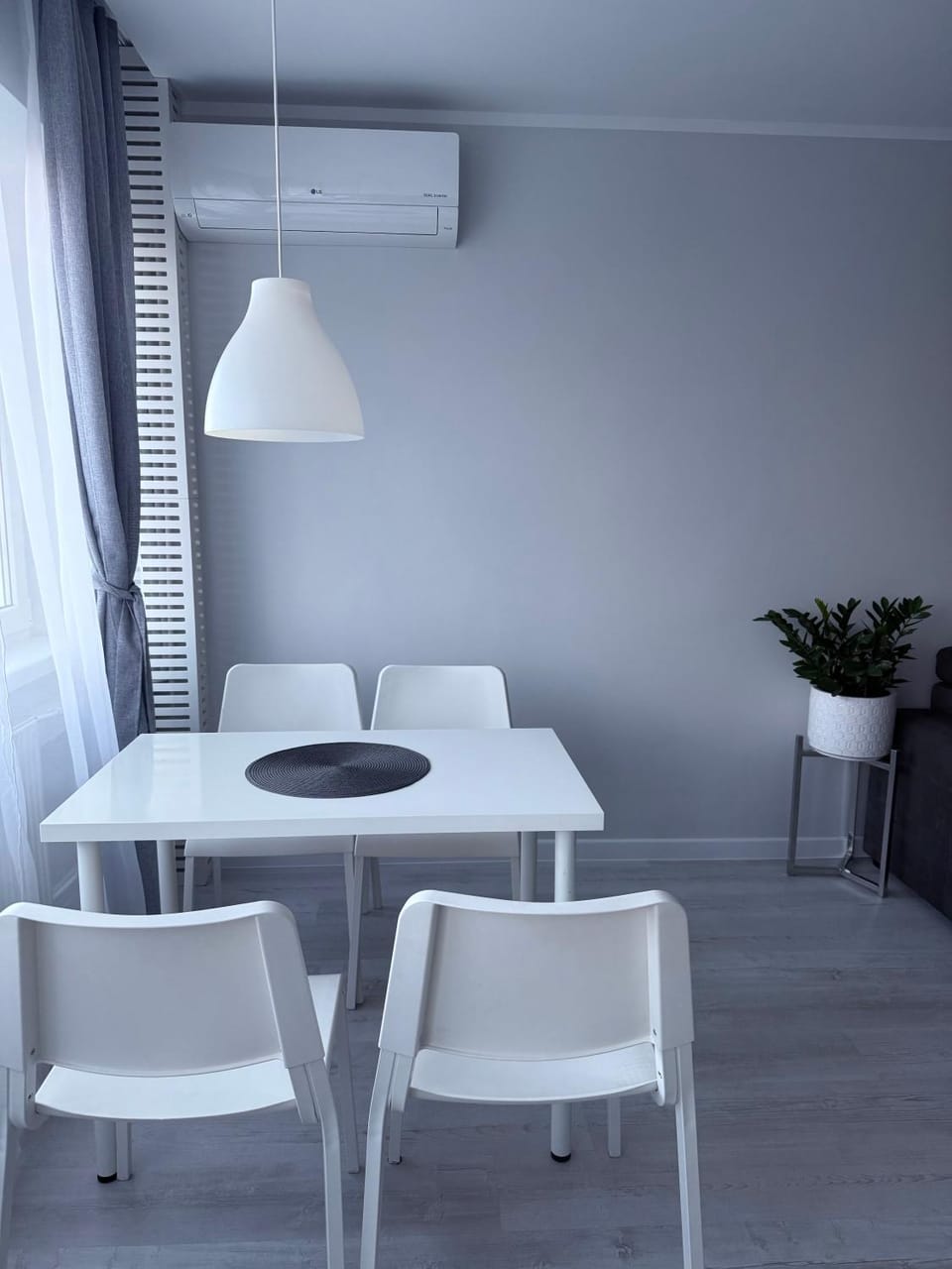 Dining area, air conditioner