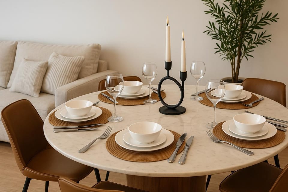 Coffee/tea facilities, Living room, Seating area, Dining area