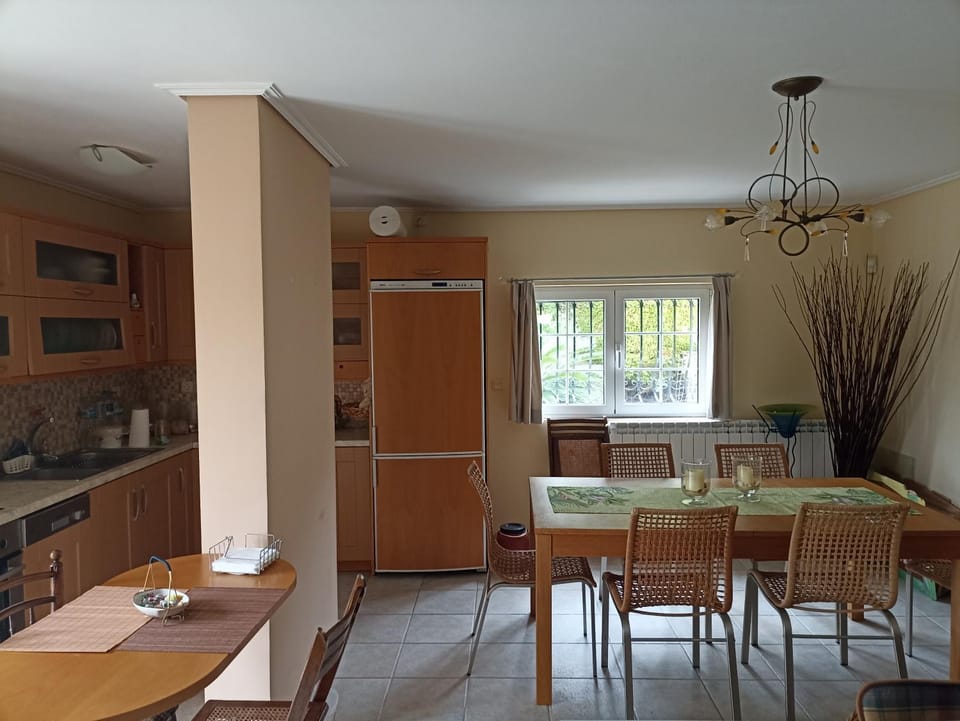 Kitchen or kitchenette, Dining area, oven, stove