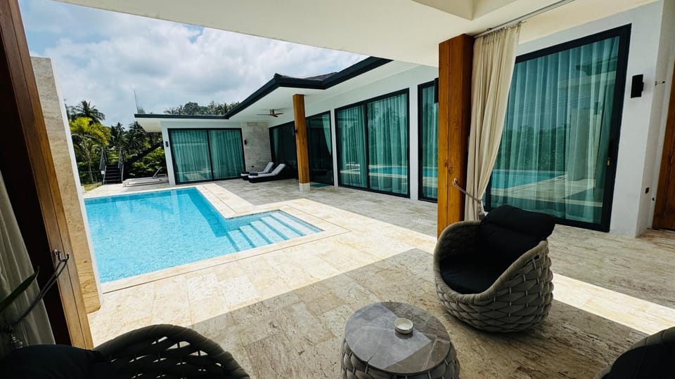 Patio, Pool view