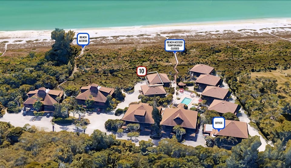 Property building, Bird's eye view, Beach