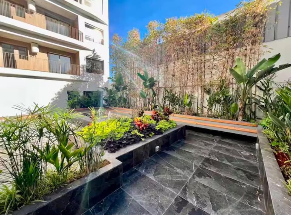 Property building, Spring, Day, Garden, Garden view