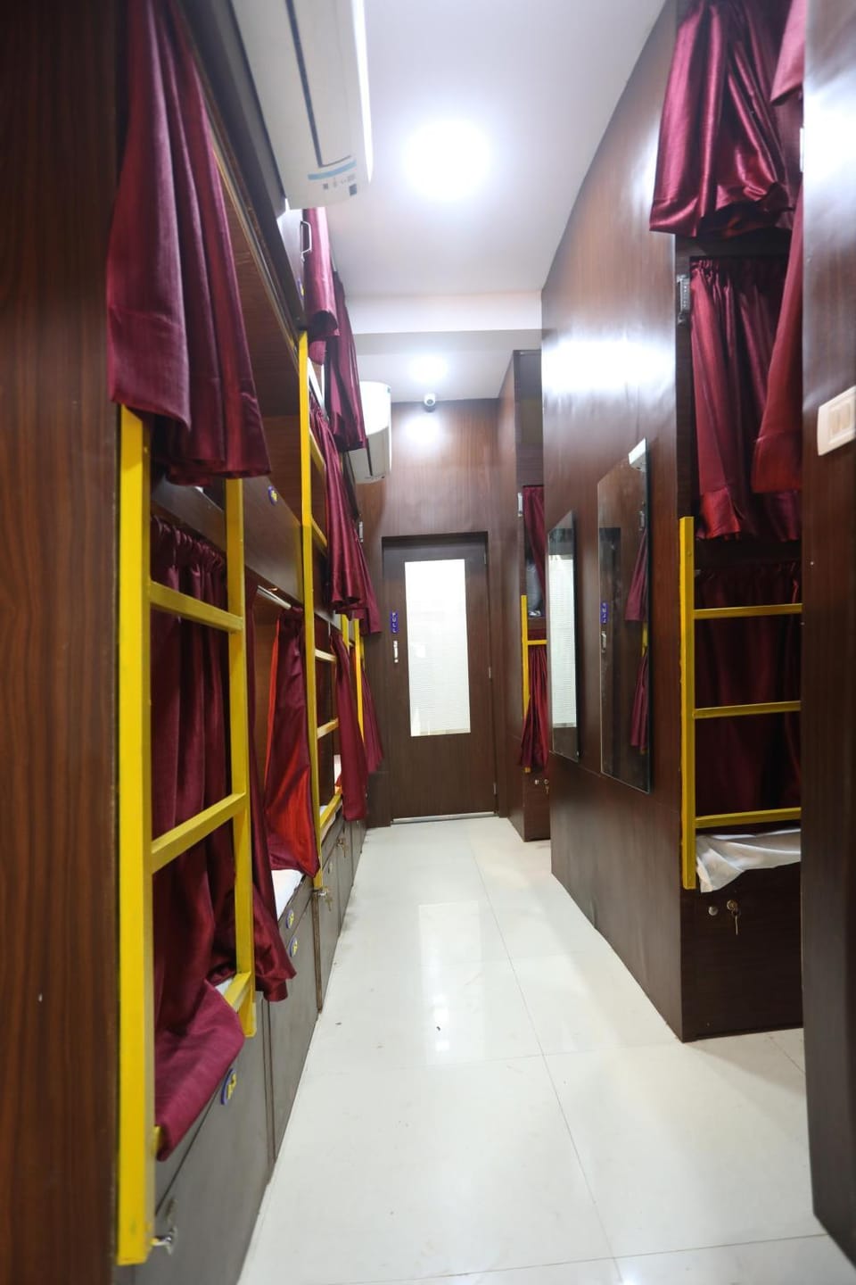 Bed, bunk bed, wardrobe, air conditioner