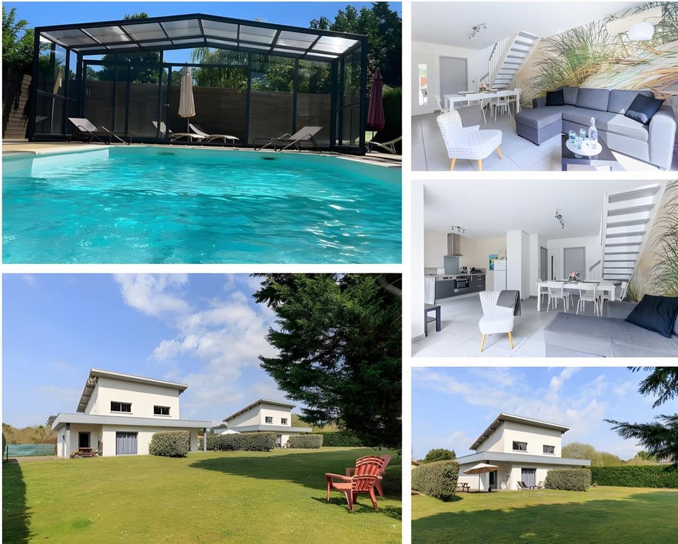Property building, Living room, Swimming pool