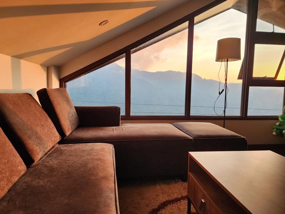 Living room, Seating area, Mountain view