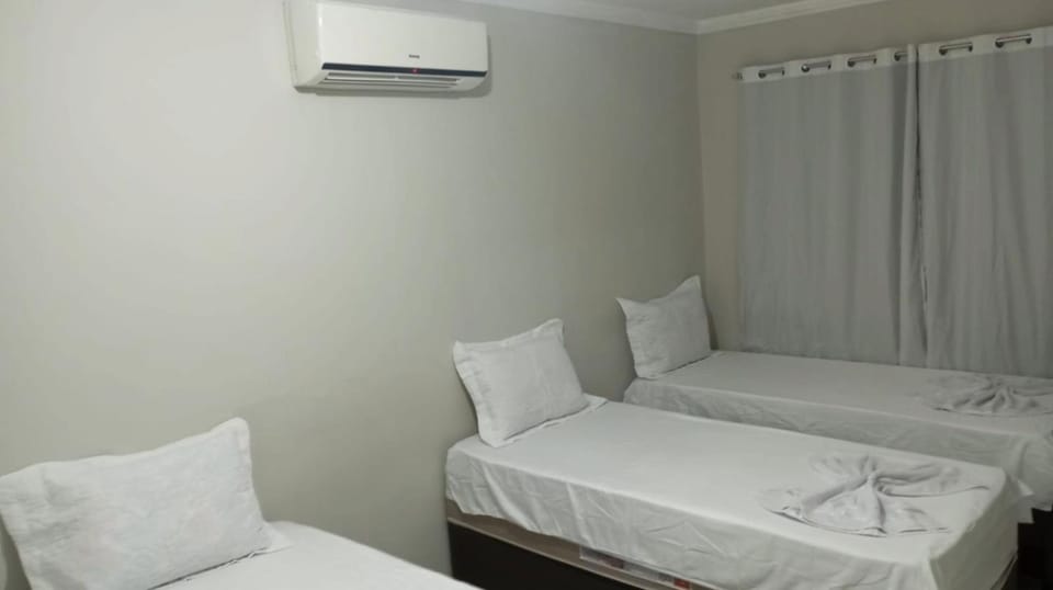 Bed, Bedroom, towels, air conditioner
