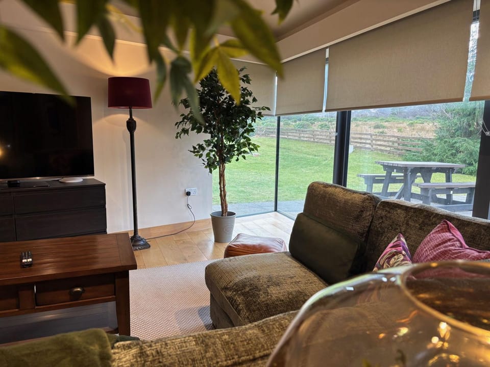 Communal lounge/ TV room, TV and multimedia, Living room, Seating area, Garden view